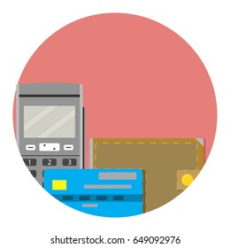 Electronic money icon. Digital money and electronic transfer, vector illustration