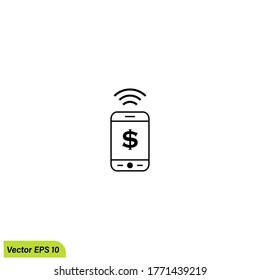 electronic money icon illustration vector eps 10 logo template