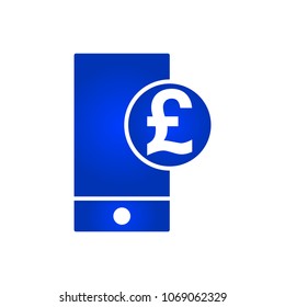 Electronic money icon. mobile icon. vector illustration. flat style