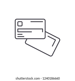 Electronic money line icon concept. Electronic money vector linear illustration, symbol, sign