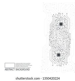 Electronic motherboard, technological abstract background, vector