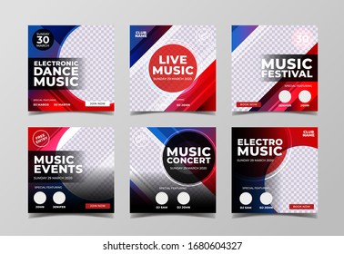 Electronic Music Concert Banner Template For Social Media Post, Flyer And Web Banner