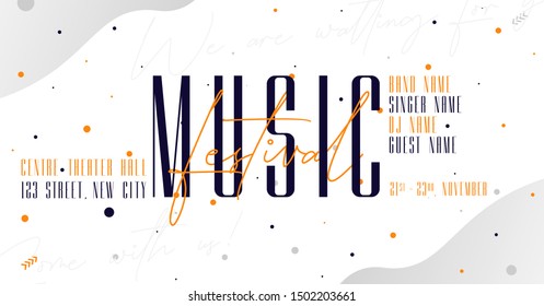 Electronic Music Covers for Summer Night Party or Club Party Flyer. Colorful music festival banner. Template for DJ Poster, Web Banner, Pop-Up.