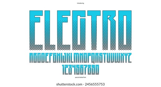 Electronic music display font, vector typeface for titles and logos and band or DJ names, modern typography, creative letters alphabet.