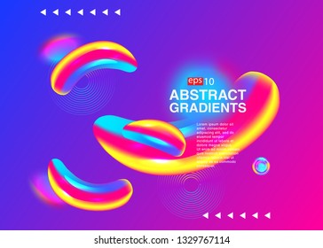 Electronic music fest summer wave poster. Club party flyer. Abstract gradients waves music background