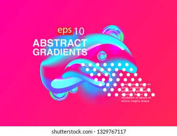 Electronic music fest summer wave poster. Club party flyer. Abstract gradients waves music background