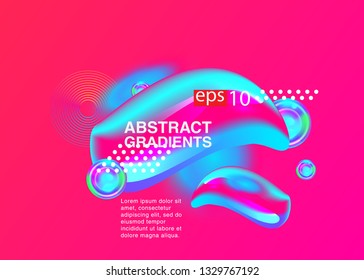Electronic music fest summer wave poster. Club party flyer. Abstract gradients waves music background