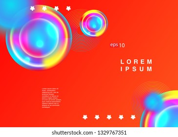 Electronic music fest summer wave poster. Club party flyer. Abstract gradients waves music background