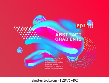 Electronic music fest summer wave poster. Club party flyer. Abstract gradients waves music background