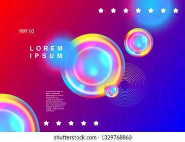 Electronic music fest summer wave poster. Club party flyer. Abstract gradients waves music background