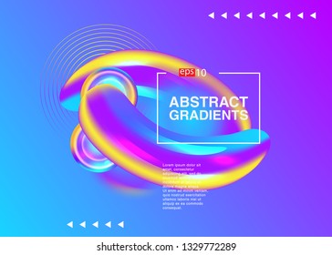 Electronic music fest summer wave poster. Club party flyer. Abstract gradients waves music background