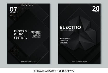 Electronic music festival minimal poster design. Vector illustration