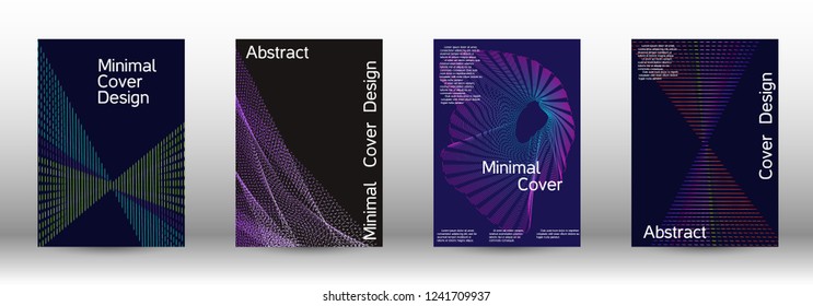 Electronic music festival poster. Minimal vector cover design with abstract gradient linear waves. Vector sound flyer for creating a fashionable abstract cover, banner, poster, booklet.