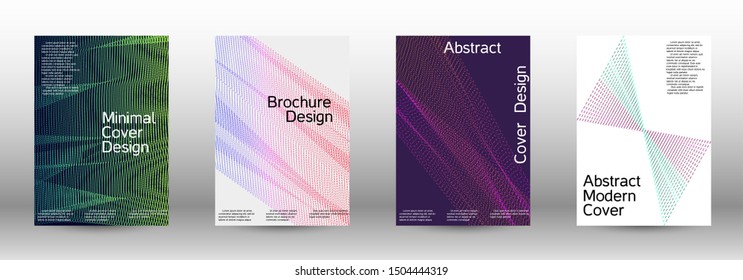 Electronic music festival poster. A set of modern abstract backgrounds with abstract gradient linear waves. Fashionable style. The background with is suitable for creating a banner, poster,  catalog.
