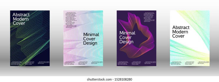 Electronic music festival poster. A set of modern abstract backgrounds with abstract gradient linear waves. Fashionable style. The background with is suitable for creating a banner, poster,  catalog.