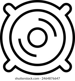 electronic music icon. Thin linear style design isolated on white background