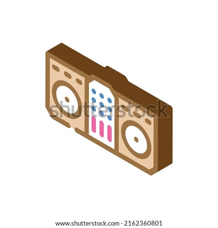 electronic music isometric icon vector. electronic music sign. isolated symbol illustration