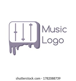 Logo für elektronische Musik. Equalizer-Symbol