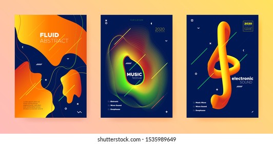 Electronic Music Movement. Dj Flyer. Neon Futuristic Banner. Orange 3d Flow Lines. Music Festival. Modern Dj Poster. Minimal Design. Vibrant Abstract Pattern. Electronic Music Festival.