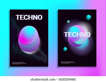 Electronic Music Poster. Fluid Cover Fest Flyer. Club Party Template. Music Fest Poster. Techno Electronic Banner. Night Sound House Event. Fluid Minimal Vector. Futuristic Concept Cover Promotion.