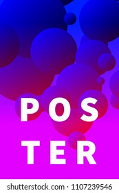 Electronic music poster, gradient balls, spheres, circles, cover pattern, brochures, booklet. Vector illustration