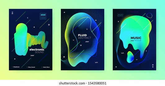 Electronic Music Template. Dj Sound. Dark Gradient Banner. Yellow Abstract Lines. Music Presentation. Modern Dj Party. Minimal Design. Vibrant 3d Flow Pattern. Electronic Music Invitation.