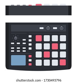 Electronic musical instrument rhythm computer Musician vector icon flat isolated illustration.