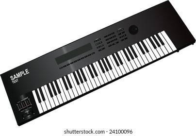 Electronic musical keyboard synthesizer