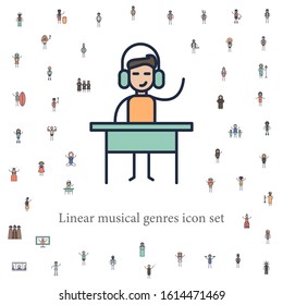 electronic musician icon. musical genres icons universal set for web and mobile