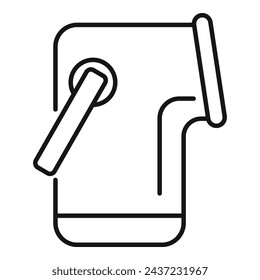 Electronic nasal device icon outline vector. Aid air clinic. Medical oxygen disease