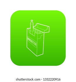 Electronic and normal cigarettes icon in outline style isolated on white background