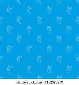 Electronic and normal cigarettes pattern vector seamless blue repeat for any use