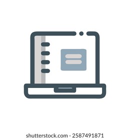 Electronic Notebook Icon for Educational Resources
