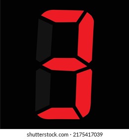 Electronic number. Number 3, on a black background. watch icon. LED clock. LED displays.
Simple and cool Vector illustration design.