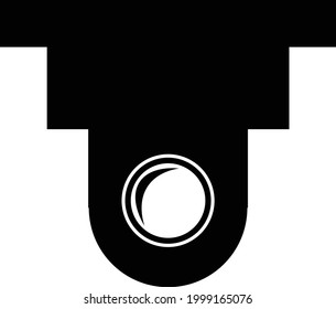 Electronic objects series vector, vector of a closed circuit television camera. Great for icons, signs or symbols