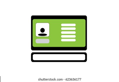 Electronic on line registration concept. 