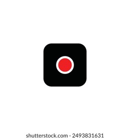 Electronic on and off switch icon vector illustration logo design