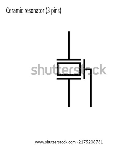 Electronic oscillator symbol, oscillator icon vector ilustration