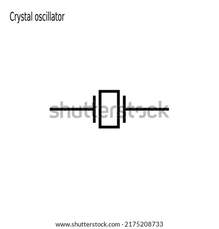 Electronic oscillator symbol, oscillator icon vector ilustration