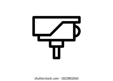 Electronic Outline Icon - CCTV Camera