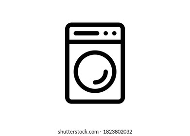 Electronic Outline Icon - Washing Machine
