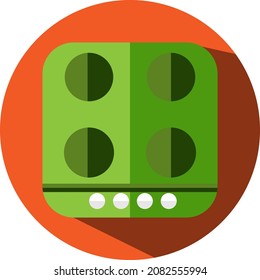 horno electrónico, ilustración, vector, sobre fondo blanco.