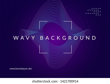 Electronic party. Geometric show invitation design. Dynamic fluid shape and line. Neon electronic party flyer. Electro dance music. Techno fest event. Trance sound. Club dj poster.