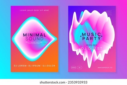 Electronic Party. Indie Effect For Brochure. Trance And Concert Shape. Minimal Background For Set Concept. Jazz Neon Fest. Purple And Blue Electronic Party