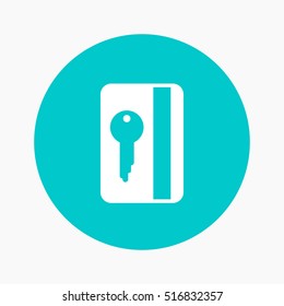 electronic pass icon, plastic card key