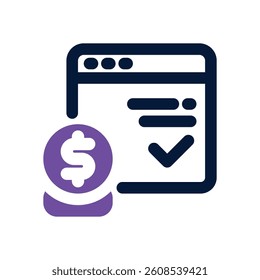 electronic payment dual tone icon. Sleek and modern vector icon for websites, mobile apps, marketing materials, and corporate design. Fully scalable and ready to use.