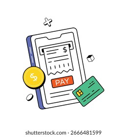 Electronic Payment Flat illustration. EPS 10 File