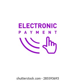 Electronic payment icon design concept
