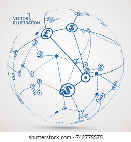 Electronic payment, internet finance, vector illustration.