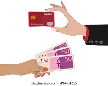 Electronic payment and technology design, Pictograph of money in hand, vector illustration eps10